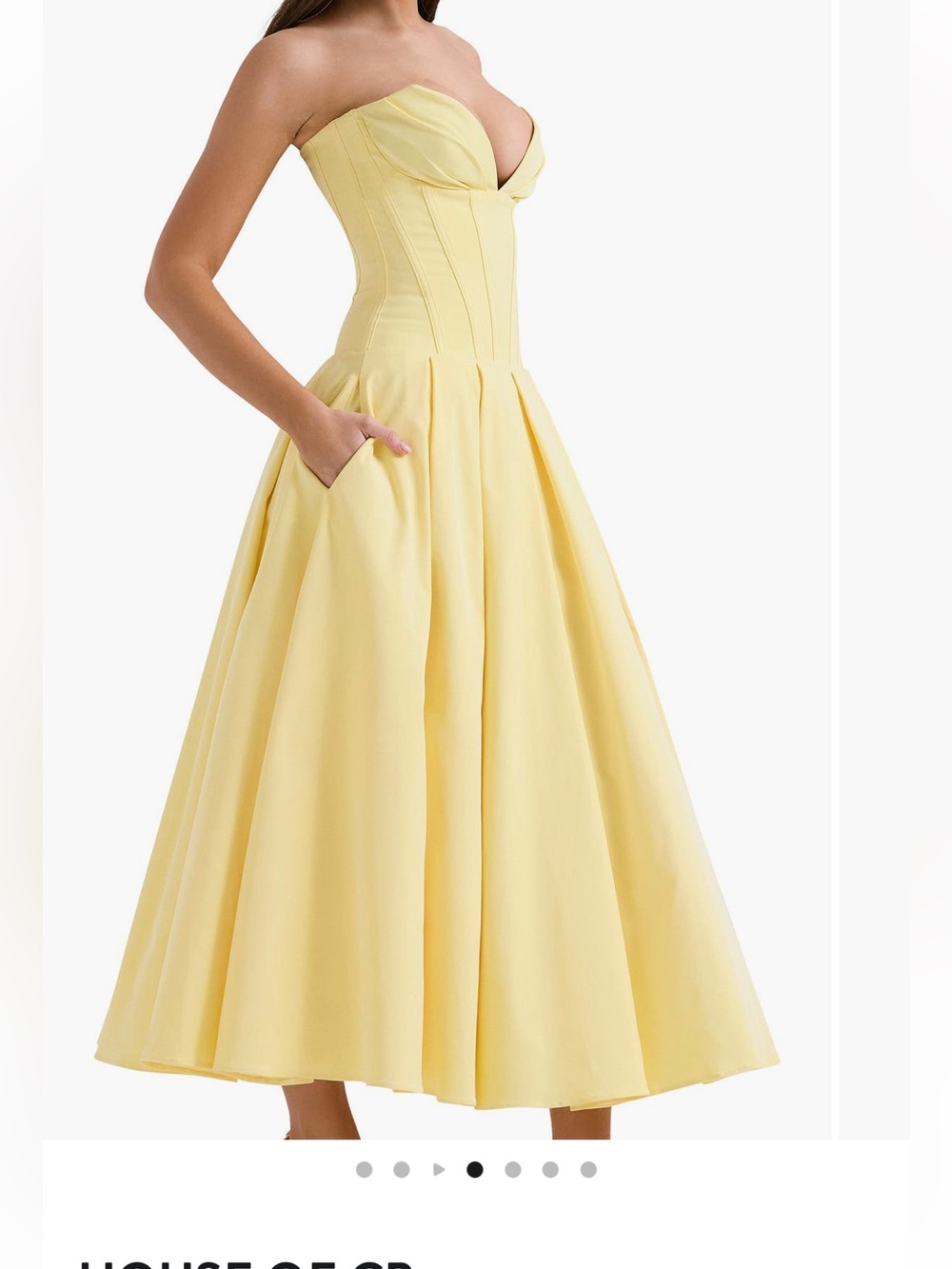House of CB ‘LADY SUNSHINE STRAPLESS
TULLE MIDI DRESS - Picture 3 of 12